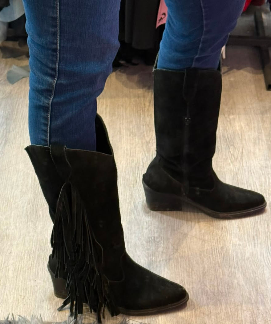 Botas Gamuza con Flecos